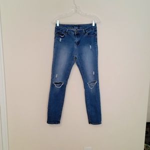 💎!!5/$25.!💎Distressed Wax Jeans!!